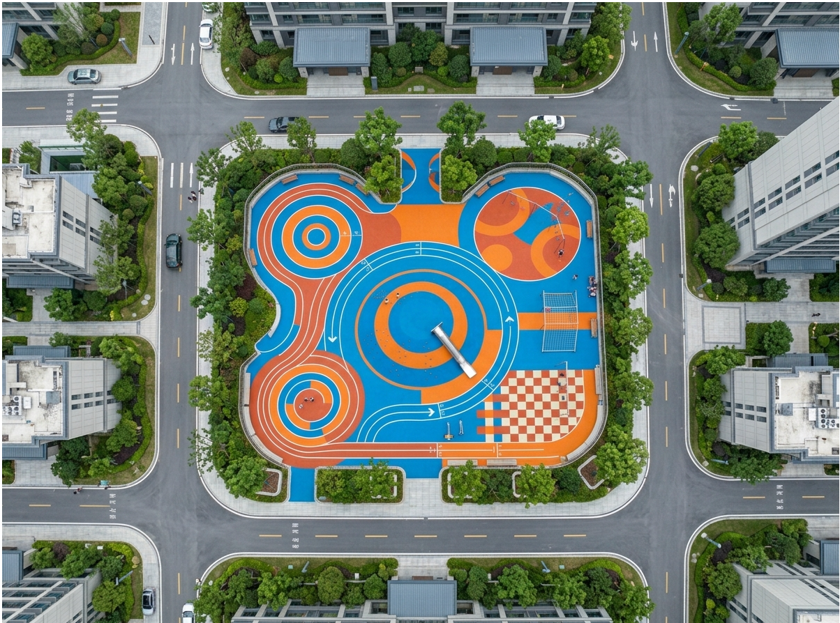 张掖市硅PU球场EPDM塑胶跑道 - 价格